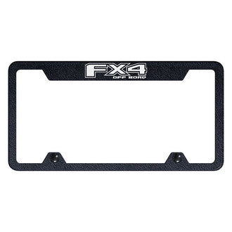 Autogold® - Truck Rugged Black License Plate Frame with Laser Etched FX4 Logo