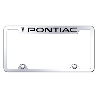 Autogold® - Truck Chrome License Plate Frame with Laser Etched Pontiac Logo