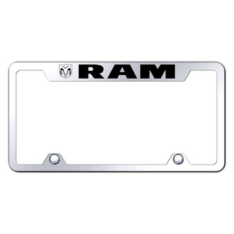 Autogold® - Truck Chrome License Plate Frame with Laser Etched RAM Logo