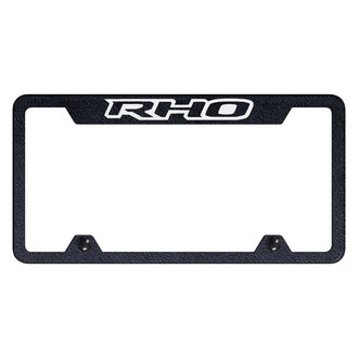 Autogold® - Truck Rugged Black License Plate Frame with Laser Etched RHO Logo