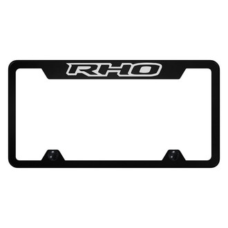 Autogold® - Truck UV Printed Black License Plate Frame with Black RHO Logo