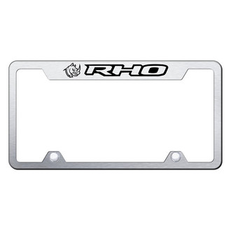 Autogold® - Truck Brushed License Plate Frame with Laser Etched RHO Head Logo