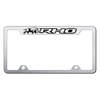 Autogold® - Truck Brushed License Plate Frame with Laser Etched RHO Rhino Logo