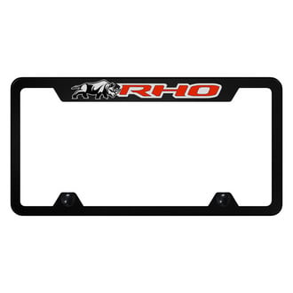 Autogold® - Truck UV Printed Black License Plate Frame with RHO Rhino Logo