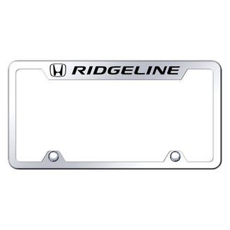 Autogold® - Truck Chrome License Plate Frame with Laser Etched Ridgeline Logo