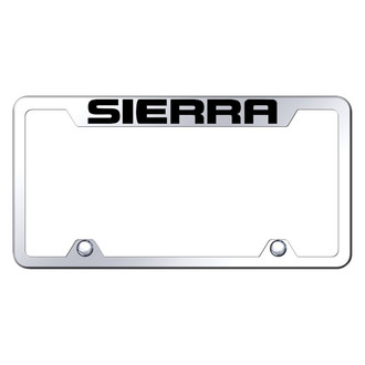 Autogold® - Truck Chrome License Plate Frame with Laser Etched Sierra Logo