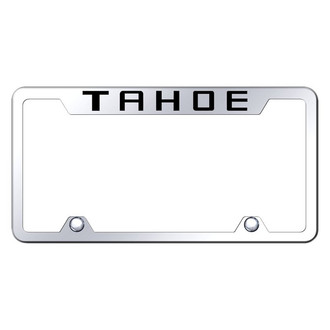 Autogold® - Truck Chrome License Plate Frame with Laser Etched Tahoe Logo
