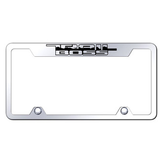 Autogold® - Truck Chrome License Plate Frame with Laser Etched Trail Boss Logo