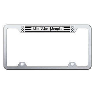 Autogold® - Truck License Plate Frame with Laser Etched We The People Flag Logo
