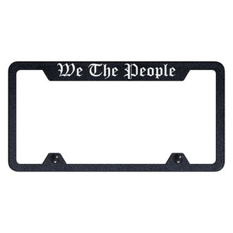 Autogold® - Truck Rugged Black License Plate Frame with Laser Etched We The People Logo