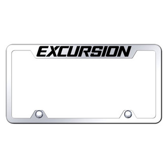 Autogold® - Truck Chrome License Plate Frame with Laser Etched Excursion Logo