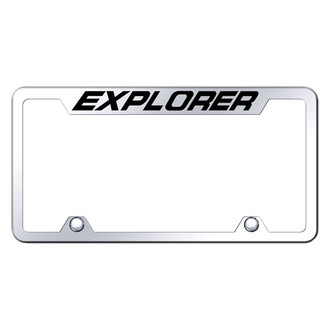 Autogold® - Truck Chrome License Plate Frame with Laser Etched Explorer Logo