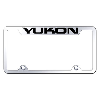 Autogold® - Truck Chrome License Plate Frame with Laser Etched Yukon Logo
