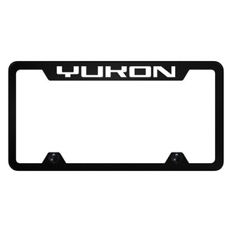 Autogold® - UV Printed Black License Plate Frame with Yukon Logo