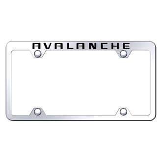 Autogold® - Wide Body Chrome License Plate Frame with Laser Etched Avalanche Logo