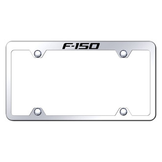 Autogold® - Wide Body Chrome License Plate Frame with Laser Etched F-150 Logo
