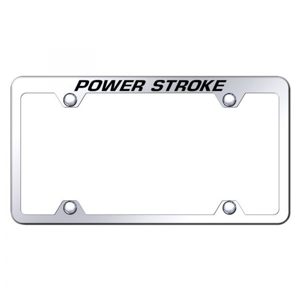 Autogold® - Wide Body Truck License Plate Frame with Laser Etched Power Stroke Logo