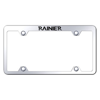 Autogold® - Wide Body Truck Chrome License Plate Frame with Laser Etched Rainier Logo