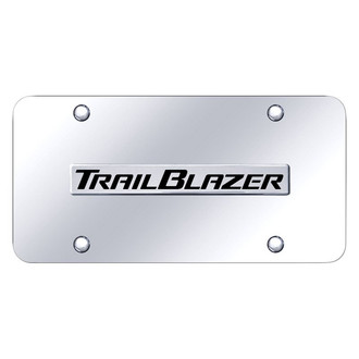 Autogold® - Chrome License Plate with 3D Chrome Trailblazer Logo