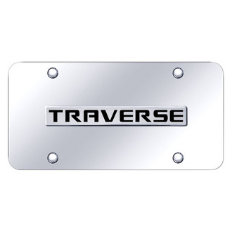 Autogold® - Chrome License Plate with 3D Chrome Traverse Logo
