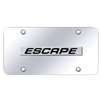 Autogold® - Chrome License Plate with 3D Chrome Escape Logo
