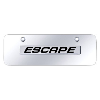 Autogold® - Chrome Mini Size License Plate with 3D Chrome Escape Logo