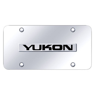 Autogold® - Chrome License Plate with 3D Chrome Yukon Logo