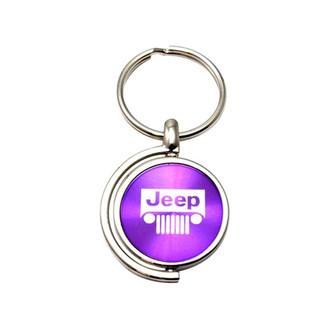Autogold® - Jeep Grille Purple Spinner Key Chain