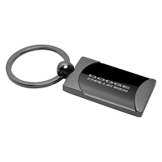 Autogold® - Challenger Gun Metal Two-Tone Rectangular Key Chain
