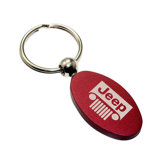 Autogold® - Jeep Grille Burgundy Oval Key Chain