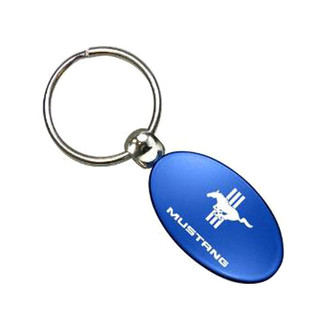 Autogold® - Mustang T-Bar Blue Oval Key Chain