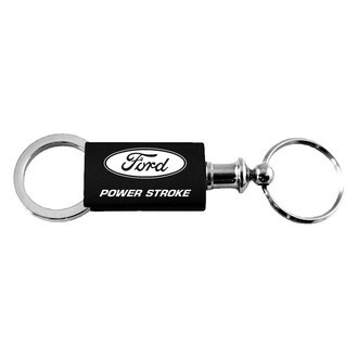 Autogold® - Power Stroke Black Anodized Aluminum Valet Key Chain