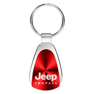 Autogold® - Compass Red Teardrop Key Chain