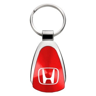 Autogold® - Honda "H" Red Teardrop Key Chain
