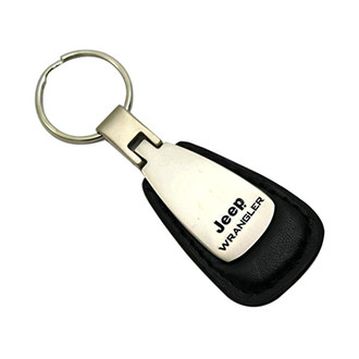 Autogold® - Wrangler Black Leather Teardrop Key Chain