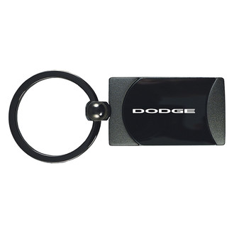 Autogold® - Dodge Gun Metal Two-Tone Rectangular Key Chain