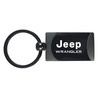 Autogold® - Wrangler Gun Metal Two-Tone Rectangular Key Chain