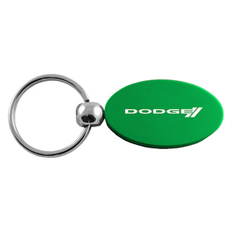 Autogold® - Dodge Stripe Logo Green Oval Key Chain