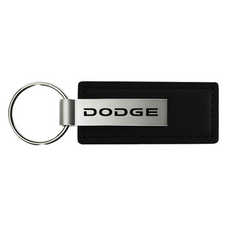 Autogold® - Dodge Black Leather Key Chain