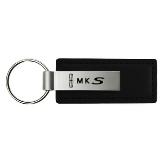 Autogold® - MKS Black Leather Key Chain