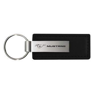 Autogold® - Mustang Black Leather Key Chain