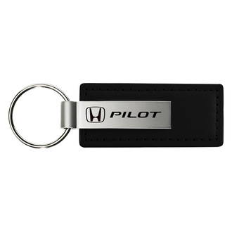 Autogold® - Pilot Black Leather Key Chain