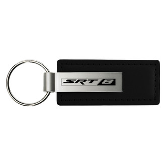 Autogold® - SRT8 Black Leather Key Chain
