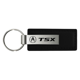 Autogold® - TSX Black Leather Key Chain