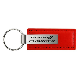 Autogold® - Charger Red Leather Key Chain