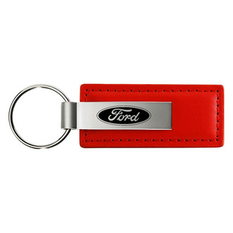 Autogold® - Ford Red Leather Key Chain