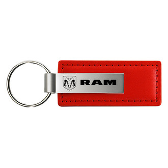 Autogold® - Ram Red Leather Key Chain