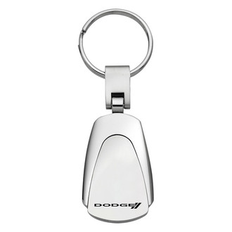 Autogold® - Dodge Stripe Logo Chrome Teardrop Key Chain