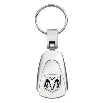 Autogold® - Ram Head Logo Chrome Teardrop Key Chain