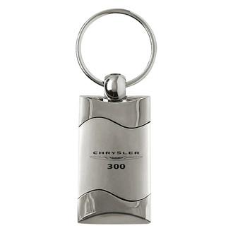 Autogold® - Chrysler 300 Satin-Chrome Rectangular Wave Key Chain